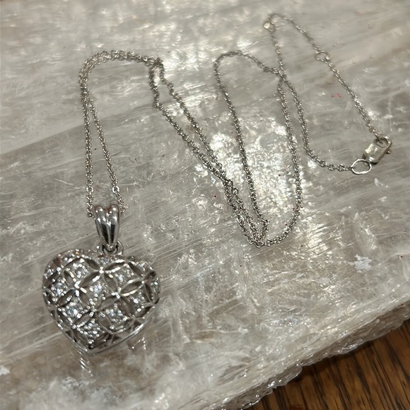 Sterling Silver Heart Necklace - Picture 2 of 8